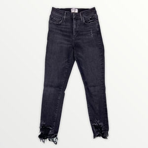 AGOLDE Distressed Skinny Jeans Sz 28 Faded Black